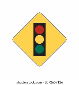 traffic sign vector on white background