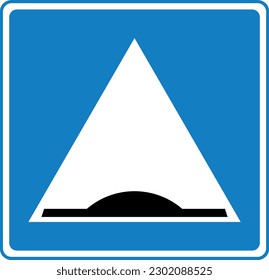 Aviso de señalización de tráfico sobre el fallo de velocidad. Signo de carretera vectorial Eps 10.