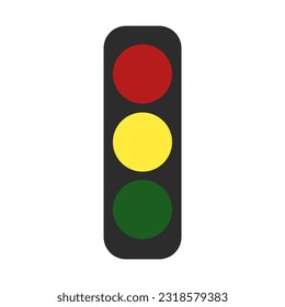 Traffic sign warning light vector image 