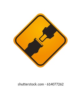 traffic sign warning security belt