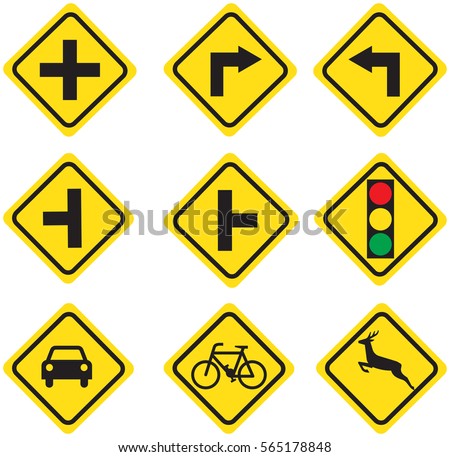 traffic sign Yellow