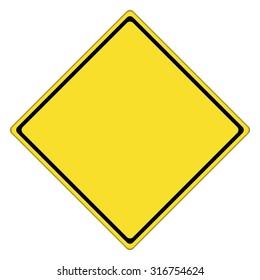 traffic sign , yellow sign Isolated road warning v.2