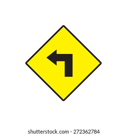 Traffic sign , yellow road sign
