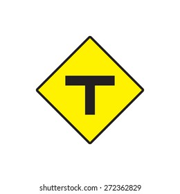 Traffic sign , yellow road sign