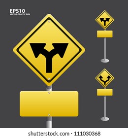TRAFFIC sign yellow vector