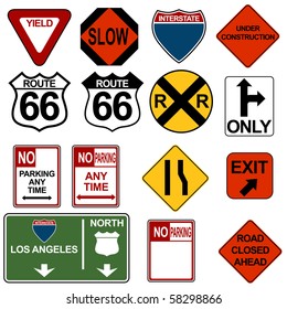 Traffic Signage Set