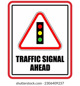 Traffic Signal Ahead, sign and sticker vector