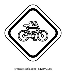 traffic signal with bicycle vehicle isolated icon