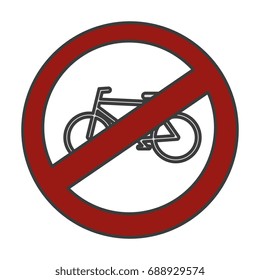traffic signal Bicycles forbidden