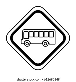 traffic signal with bus vehicle isolated icon