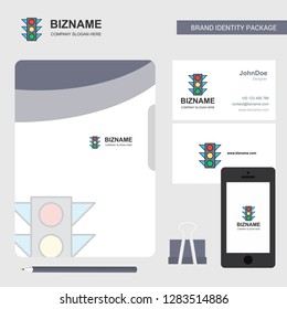 Traffic signal Business Logo, File Cover Visiting Card and Mobile App Design. Vector Illustration