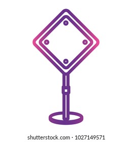 traffic signal caution isolated icon