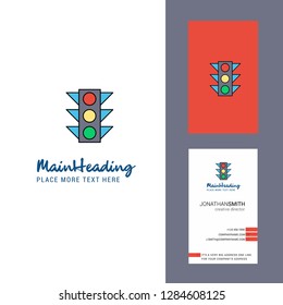 Traffic signal Creative Logo and business card. vertical Design Vector