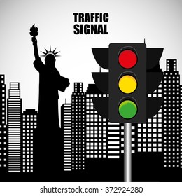 traffic signal design, vector illustration eps10 graphic 