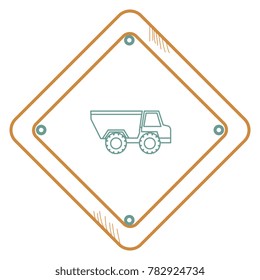 traffic signal with dump truck