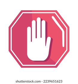 traffic signal with hand stop icon