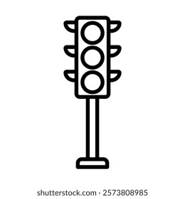 Traffic Signal icon line vector illustration