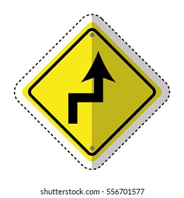 traffic signal information with arrow icon vector illustration design