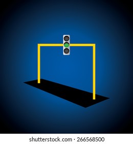 traffic signal light idea vector