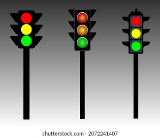 Traffic Signal Lights And Posts