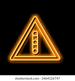 traffic signal road sign neon light sign vector. traffic signal road sign illustration