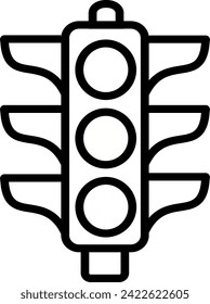 Traffic signal symbol sign. stop ahead signs traffic light. warning vector illustration. Replaceable vector design.
