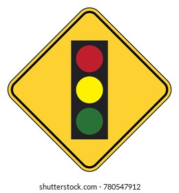 Traffic Signal Symbol Sign Stop Ahead Stock Vector (Royalty Free ...