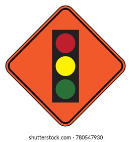Traffic Signal Symbol Sign Stop Ahead Stock Vector (Royalty Free ...