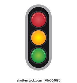 Traffic Signal Symbol Sign Stop Ahead Stock Vector (Royalty Free ...