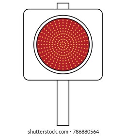 Traffic signal symbol sign. stop ahead signs traffic light ahead  warning out line  vector illustration

