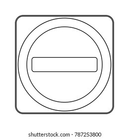 Traffic signal symbol sign. stop ahead signs traffic light ahead  warning out line  vector illustration
