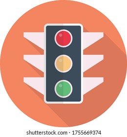 icono de color plano vector de señal de tráfico 