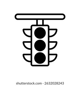 Traffic Signal vector icon stock illustration