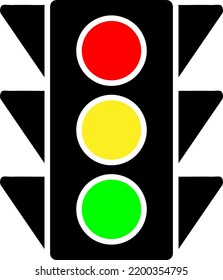 Traffic Signal Vector Outline Icon. Electronics Style Illustration.eps
