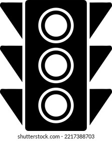 Traffic Signal Vector Outline Icon. Electronics Style Illustration.eps
