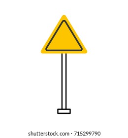 traffic signal warning caution attention blank