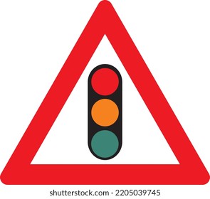 Traffic Signal Warning Sign Stock Vector (Royalty Free) 2205039745 ...