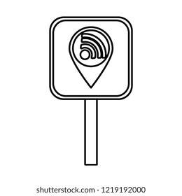 traffic signal with wifi waves