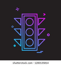 Traffic signals icon design vector 