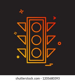 Traffic signals icon design vector 