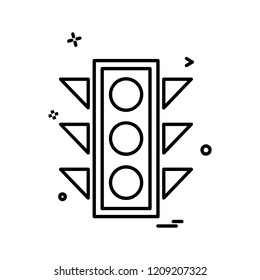 Traffic signals icon design vector 