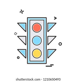 Traffic signals icon design vector 