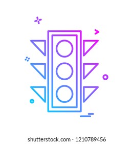 Traffic signals icon design vector 