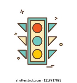 Traffic signals icon design vector 