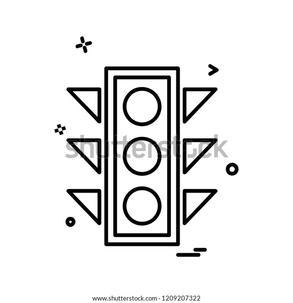 Traffic signals icon design\
vector 