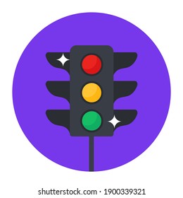 
Traffic signals or traffic lights vector in flat design 