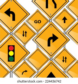 traffic signs background vector