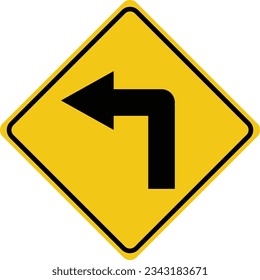 traffic signs be careful turn left
