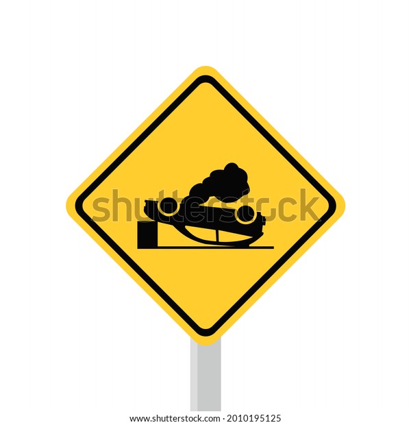 Traffic signs beware of\
accidents. Traffic safety signs are orange. silhouette of a car\
accident