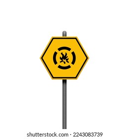 Traffic signs boards on metal stand
